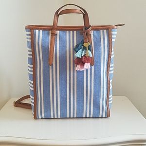Fossil cloth bookbag